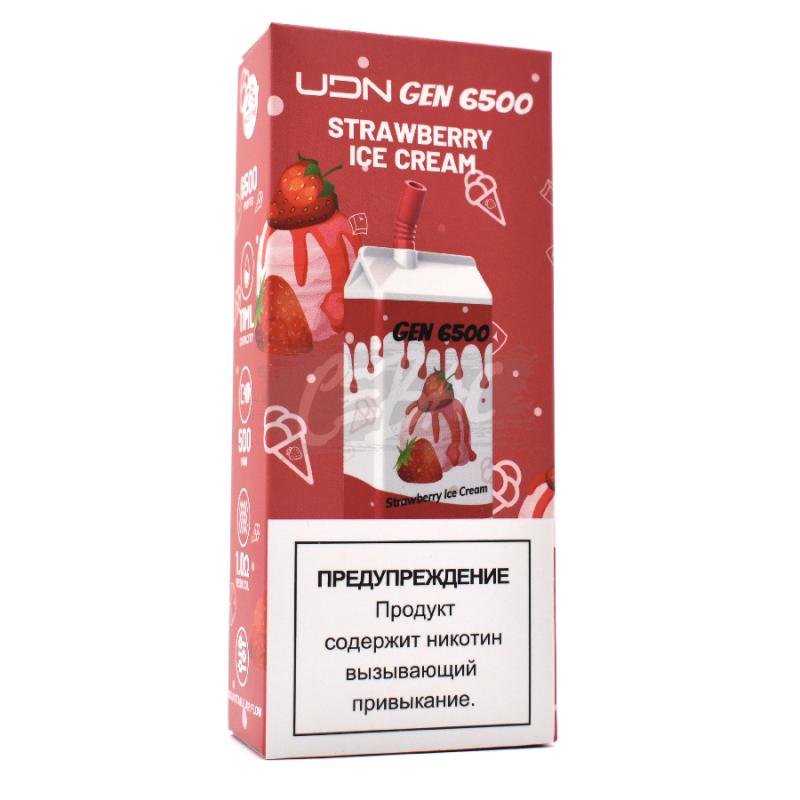 Электронная сигарета UDN GEN V2 6500 Strawberry Icecream (Клубничное мороженое)