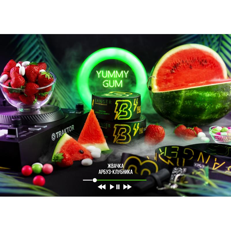 Табак Banger Yummy Gum - Жвачка арбуз-клубника 100gr