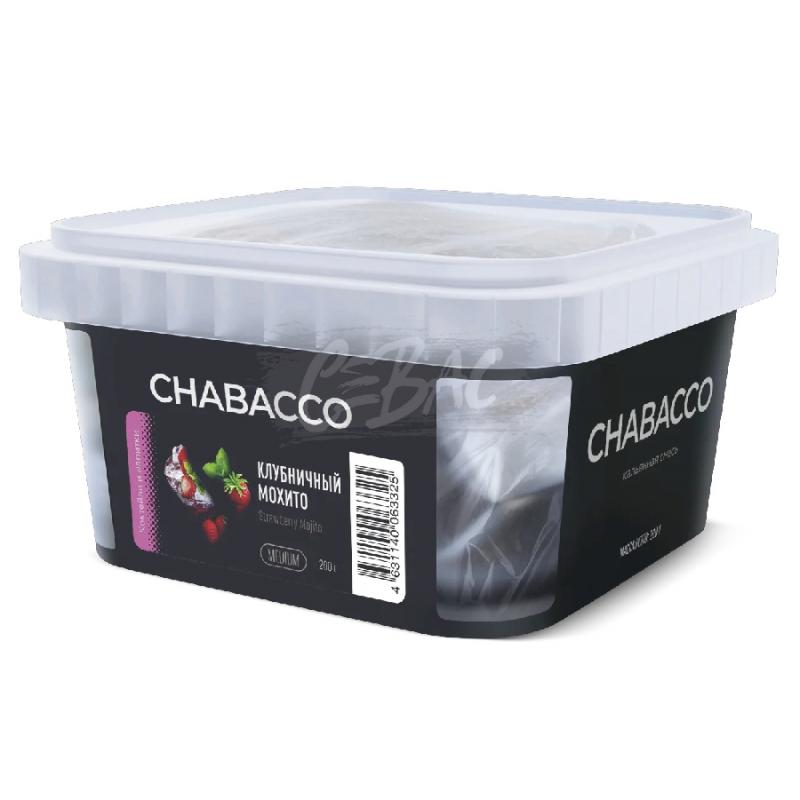 Бестабачная смесь Chabacco Strawberry Mojito (Клубничный мохито) Medium 200гр