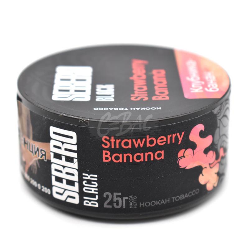 Табак SEBERO BLACK Strawberry Banana - Клубника с Бананом 25гр