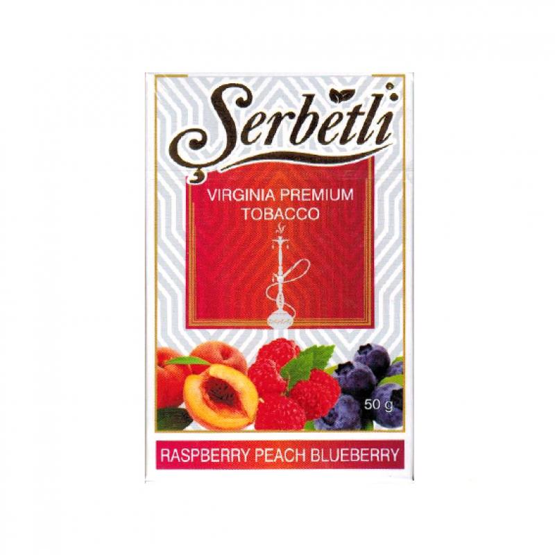 Serbetli Raspberry peach blueberry - Малина с персиком и черникой 50гр на сайте Севас.рф