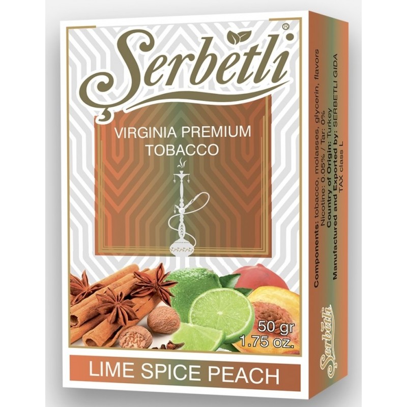 Serbetli Lime with Spiced Peach / Лайм и пряный персик 50гр на сайте Севас.рф
